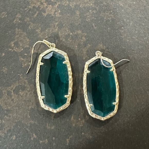 Kendra Scott Gold & Turquoise Drop Earrings - Picture 1 of 2
